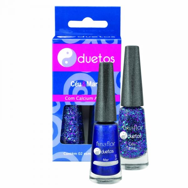 ESMALTE FINA FLOR DUETOS CÉU E MAR 8ML